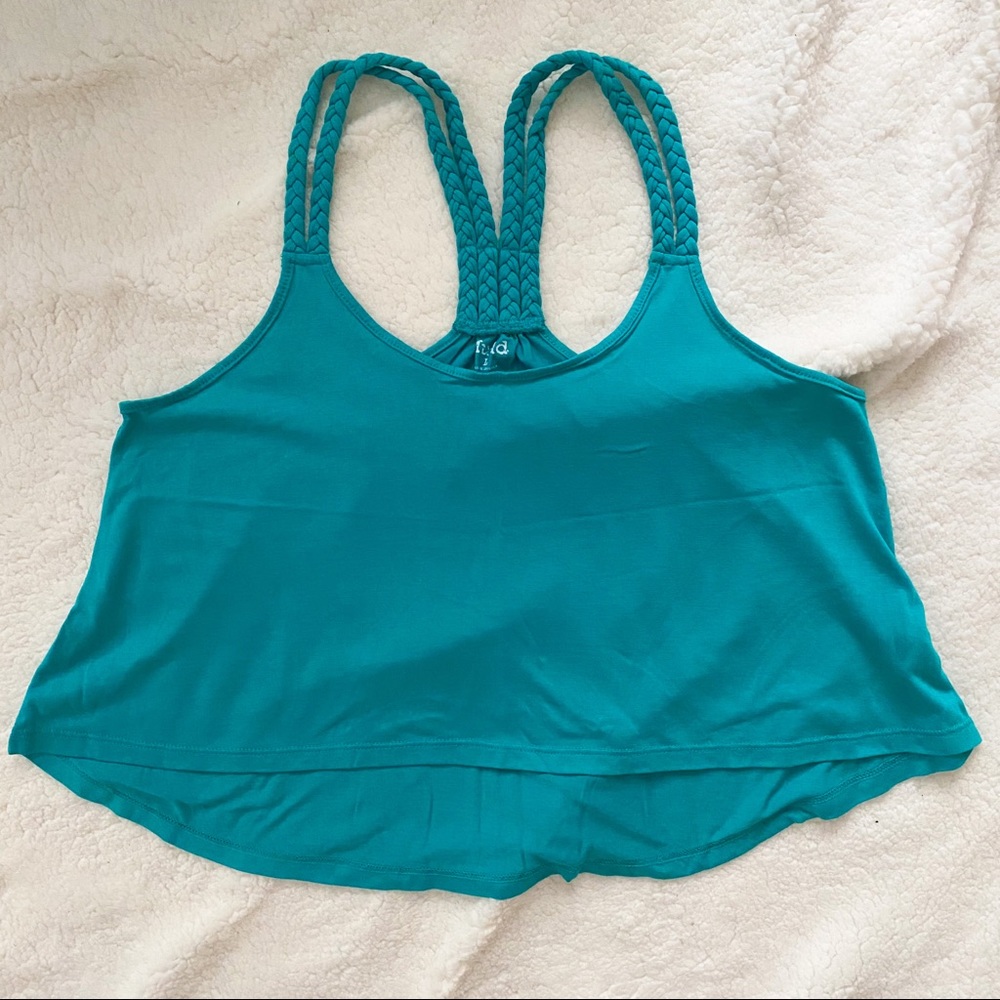 Mudd Flowy Crop Top with Braided Straps